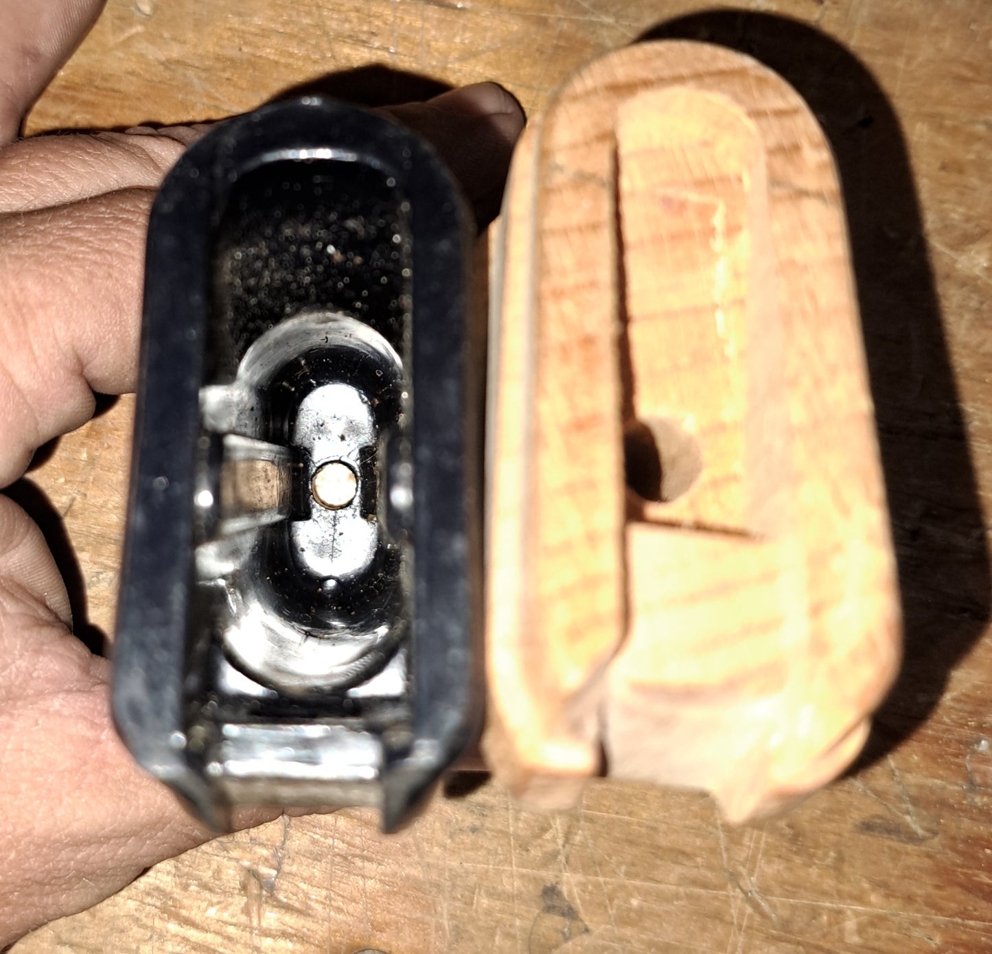 FAT WOOD CHECKERED PISTOL GRIP